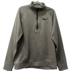 Nike Running Dri-Fit 1/4 Zip Gray Soft Stretch Pullover Size‎ Medium